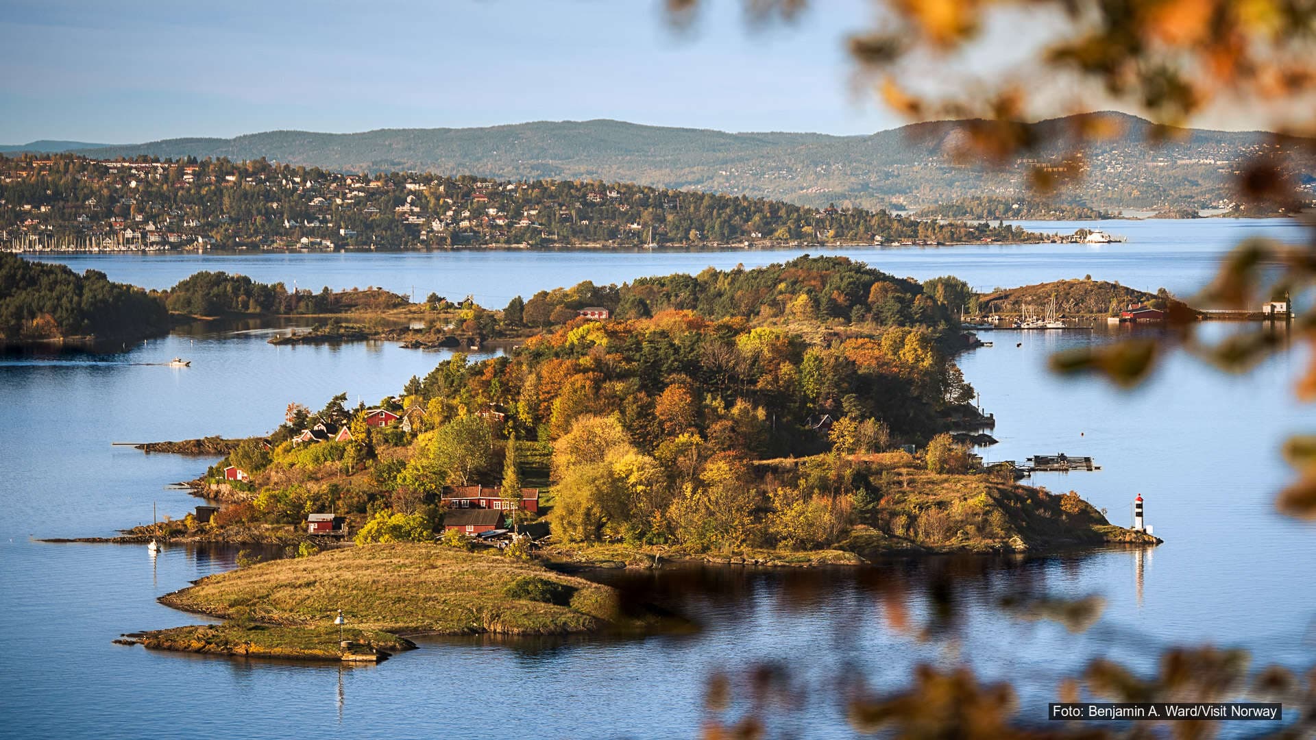 Bilder av øyer i indre Oslofjord.